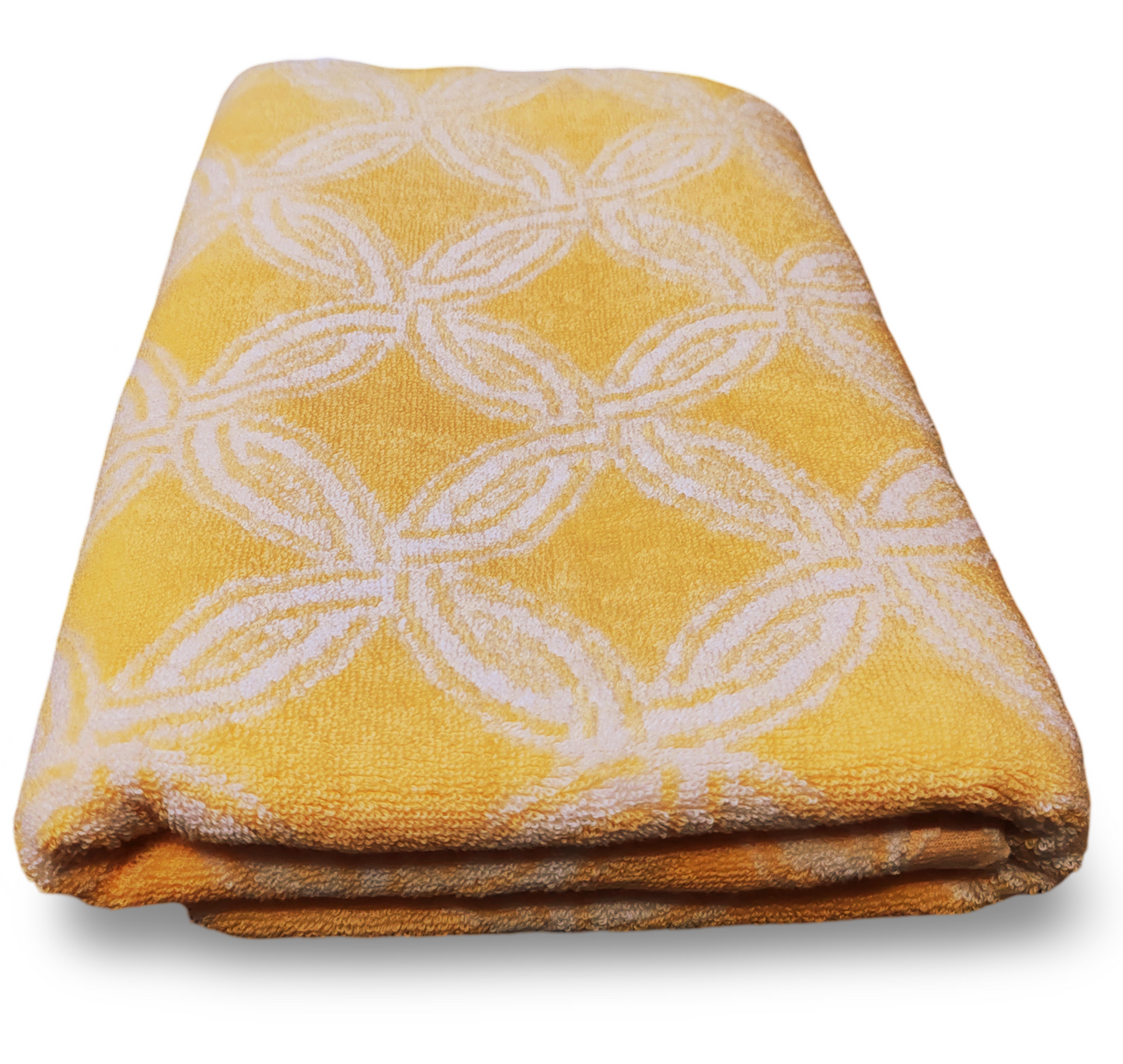 Trendy Yellow Color Pattern Towel | Large Size Bath Towel | 100% Cotton